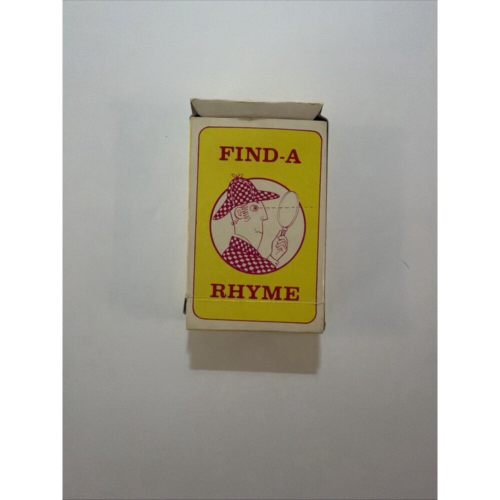 Vintage 1962 Find-A-Rhyme Card Game Retro Mid Century Educational Rare